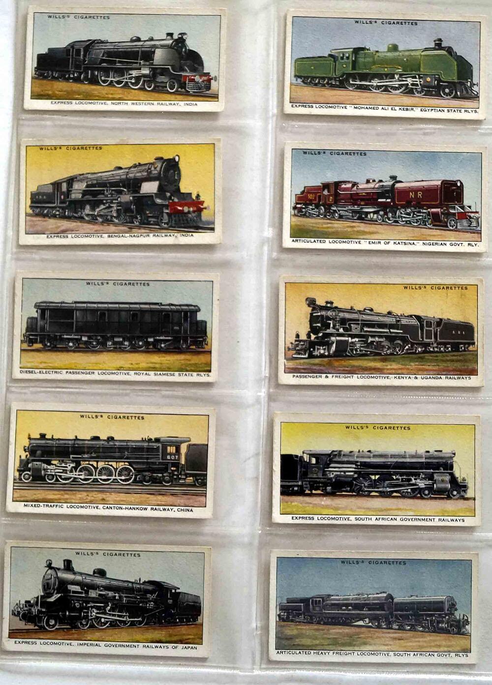 Full Set of 50 Cigarette Cards: Railway Engines (1936) by Various Full Set of 50 Cigarette Cards: Railway Engines (1936) by Various