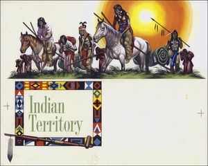 Natives in Indian Territory art by Ron Embleton Natives in Indian Territory art by Ron Embleton