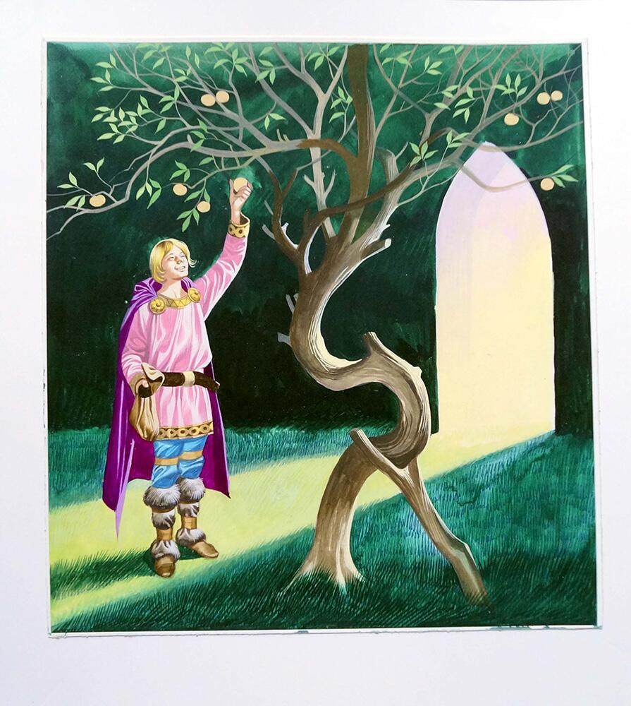 Magic Apples - Scrumping art by Ron Embleton Magic Apples - Scrumping art by Ron Embleton