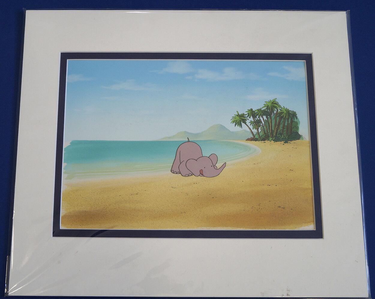 Babar The Elephant cell with hand painted background art by Nelvana Studio Babar The Elephant cell with hand painted background art by Nelvana Studio