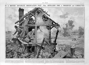Artillery Fire (original page from The Sphere 1915) art by Fortunino Matania Artillery Fire (original page from The Sphere 1915) art by Fortunino Matania
