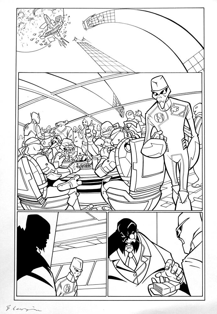 Teenage Mutant Ninja Turtles page 1 art by Bambos (Georgiou) Teenage Mutant Ninja Turtles page 1 art by Bambos (Georgiou)