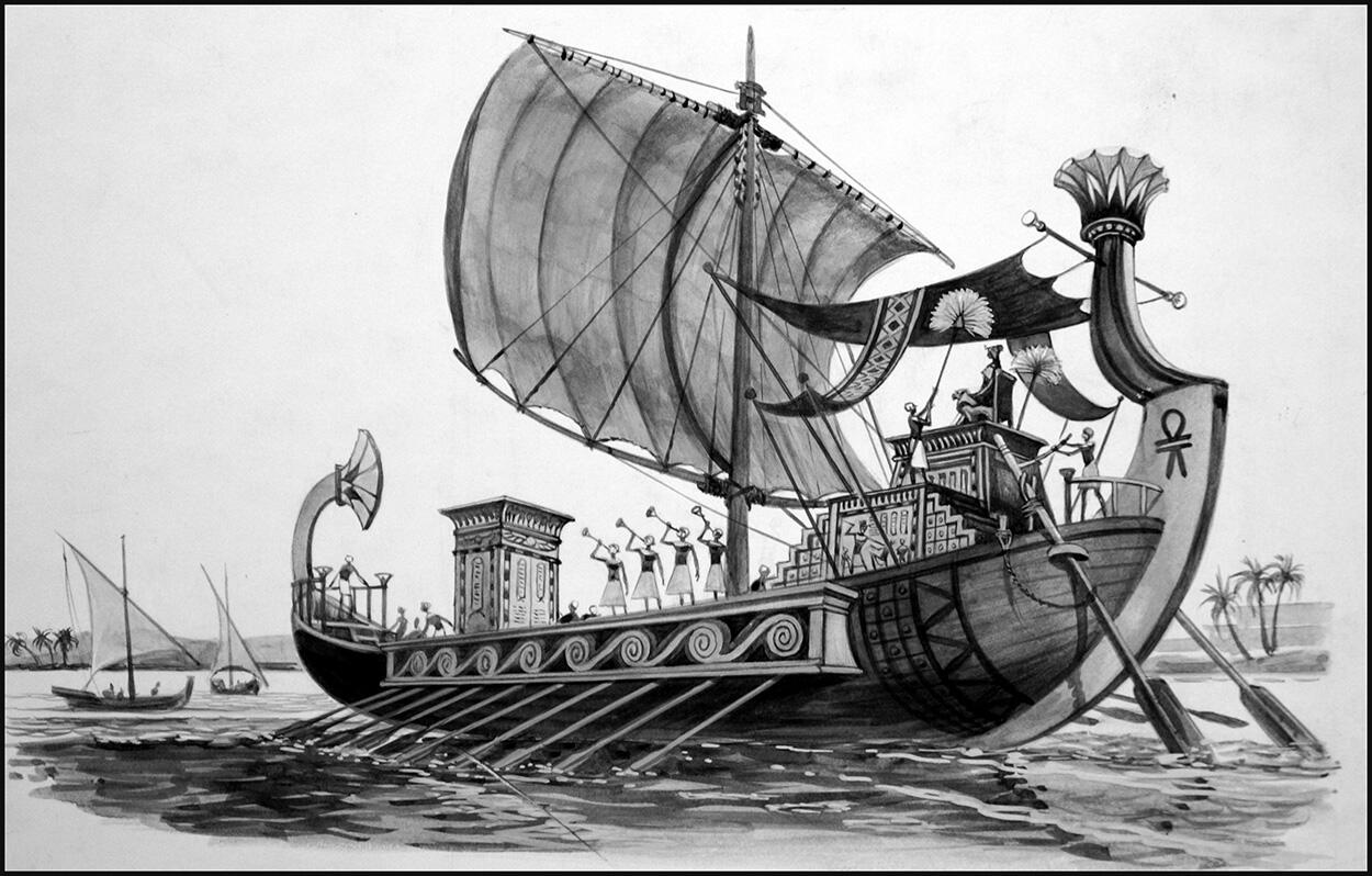 Cleopatra's Golden Galley art by Peter Jackson Cleopatra's Golden Galley art by Peter Jackson