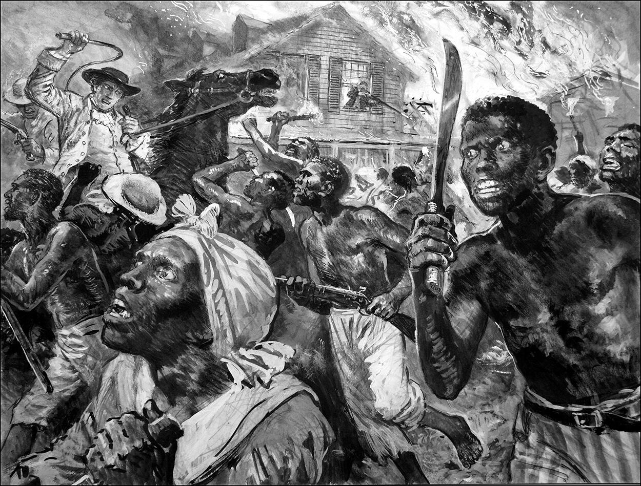Slave Revolt in the Southern United States art by Clive Uptton Slave Revolt in the Southern United States art by Clive Uptton
