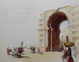 The City Palace at Udaipur art by John Worsley The City Palace at Udaipur art by John Worsley