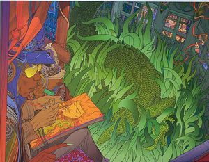 Hendrix - Starwatchers and The Woman in The Window art by Moebius (Jean Giraud) Hendrix - Starwatchers and The Woman in The Window art by Moebius (Jean Giraud)
