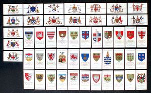 Cigarette Cards: Arms Of The British Empire (1910) (50 cards) Cigarette Cards: Arms Of The British Empire (1910) (50 cards)