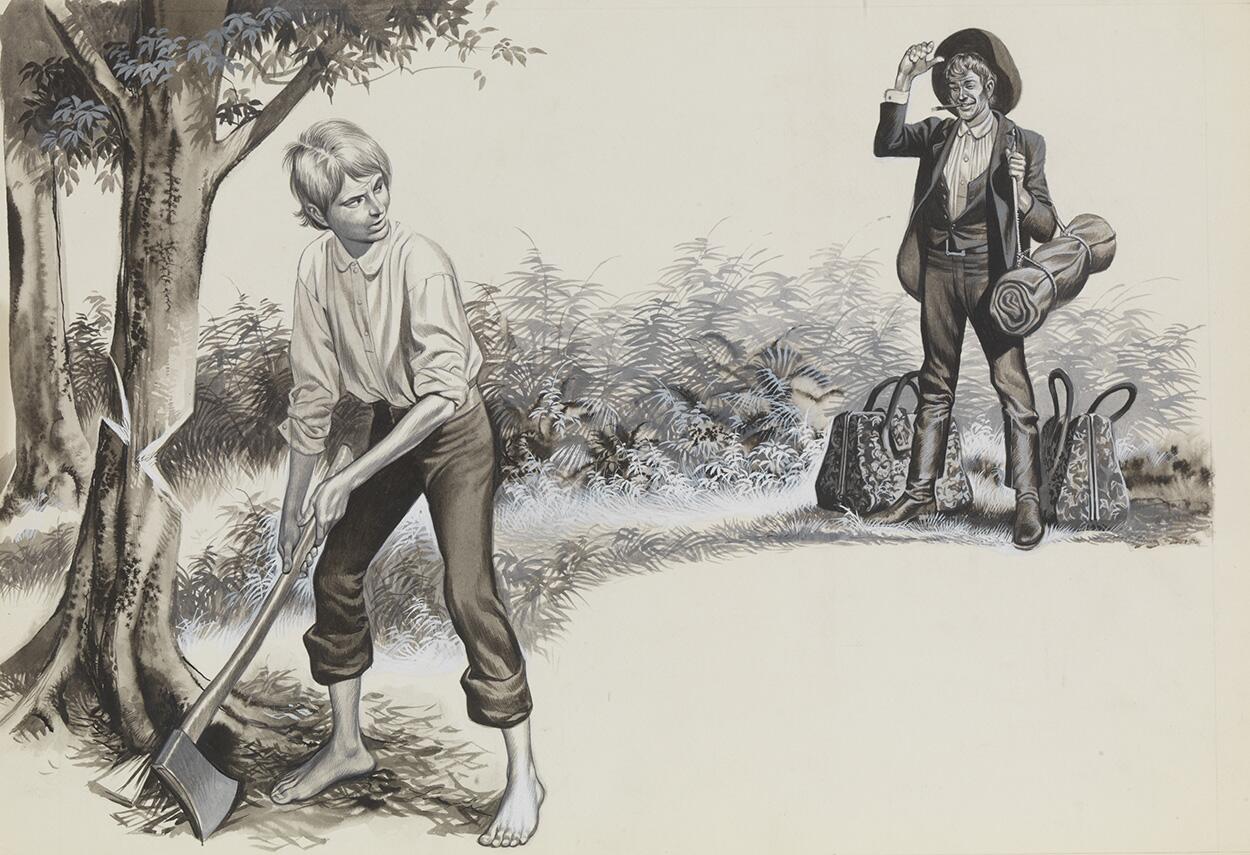 The Coming and Going Man art by Ron Embleton The Coming and Going Man art by Ron Embleton