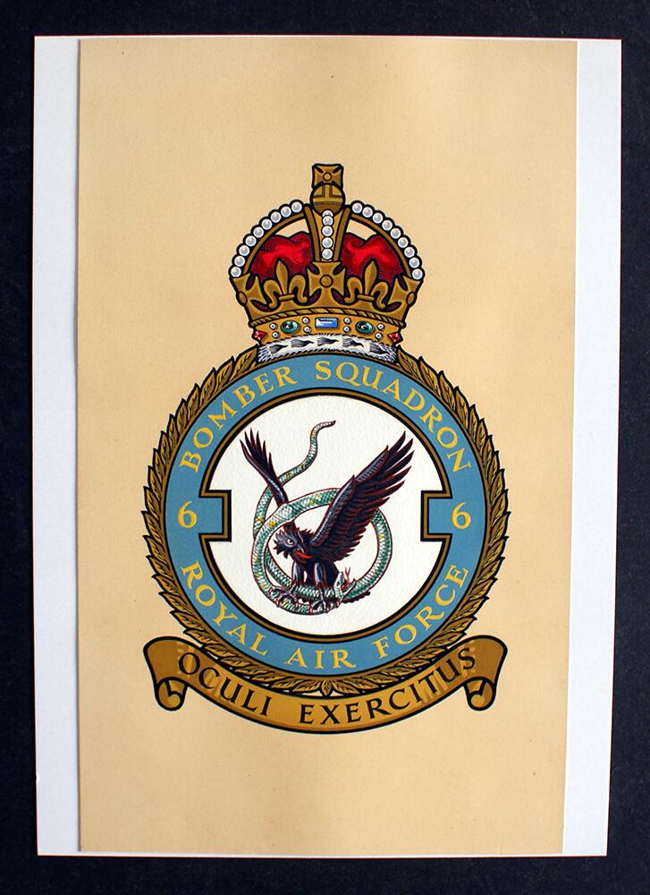 R.A.F. Badge: Bomber Squadron 6 art by 20th Century unidentified artist R.A.F. Badge: Bomber Squadron 6 art by 20th Century unidentified artist