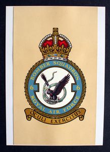 R.A.F. Badge: Bomber Squadron 6 art by 20th Century unidentified artist R.A.F. Badge: Bomber Squadron 6 art by 20th Century unidentified artist