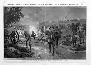 Autumn Military Exercise (original page from The Sphere 1913) art by Fortunino Matania Autumn Military Exercise (original page from The Sphere 1913) art by Fortunino Matania