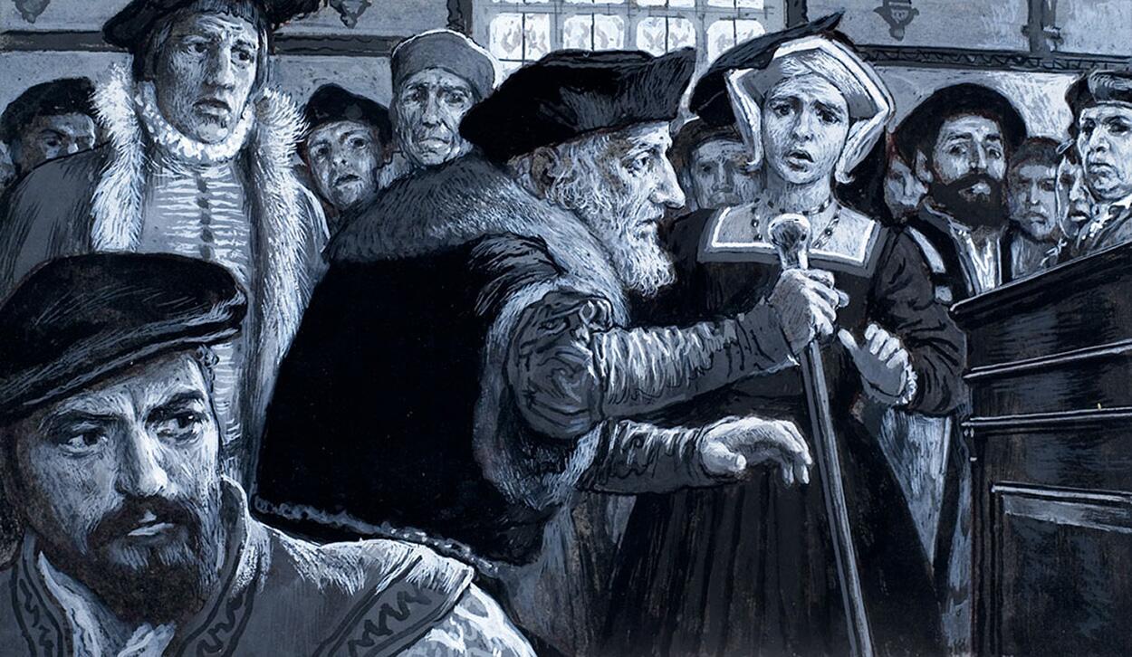 Sir Thomas More On Trial art by Ken Petts Sir Thomas More On Trial art by Ken Petts