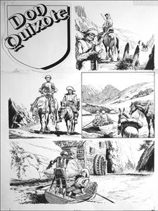 Don Quixote - Goes Over the Edge (TWO pages) art by Bill Baker Don Quixote - Goes Over the Edge (TWO pages) art by Bill Baker