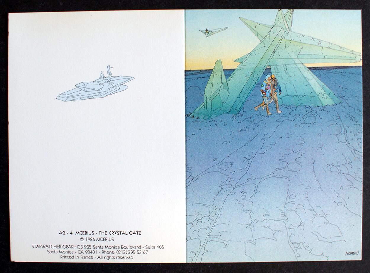 The Crystal Gate art by Moebius (Jean Giraud) The Crystal Gate art by Moebius (Jean Giraud)