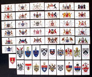 Cigarette Cards: Borough Arms #1 - #50 (1906) (2nd Edition) (32 cards) Cigarette Cards: Borough Arms #1 - #50 (1906) (2nd Edition) (32 cards)