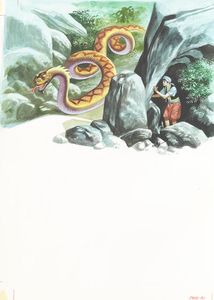 Sinbad the Sailor - Hiding from the Serpent art by Ron Embleton Sinbad the Sailor - Hiding from the Serpent art by Ron Embleton