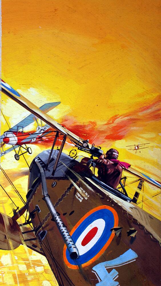 Thriller Picture Library cover 354 'DogFight Dixon and the Savage Sky' art by Pino Dell'Orco Thriller Picture Library cover 354 'DogFight Dixon and the Savage Sky' art by Pino Dell'Orco