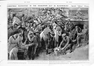 Christmas Festivities (original page from The Sphere 1917) art by Fortunino Matania Christmas Festivities (original page from The Sphere 1917) art by Fortunino Matania