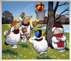 The Wombles: Netball (TWO pages) art by Jesus Blasco The Wombles: Netball (TWO pages) art by Jesus Blasco