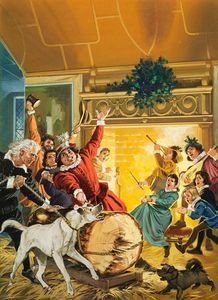 The Yule Log art by Angus McBride The Yule Log art by Angus McBride
