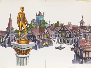 The Happy Prince: The Statue in the Square art by Ron Embleton The Happy Prince: The Statue in the Square art by Ron Embleton