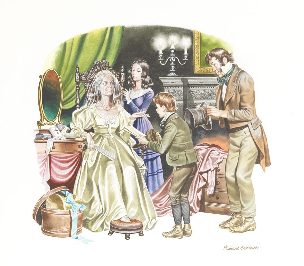 Great Expectations - Miss Haversham art by Ron Embleton Great Expectations - Miss Haversham art by Ron Embleton