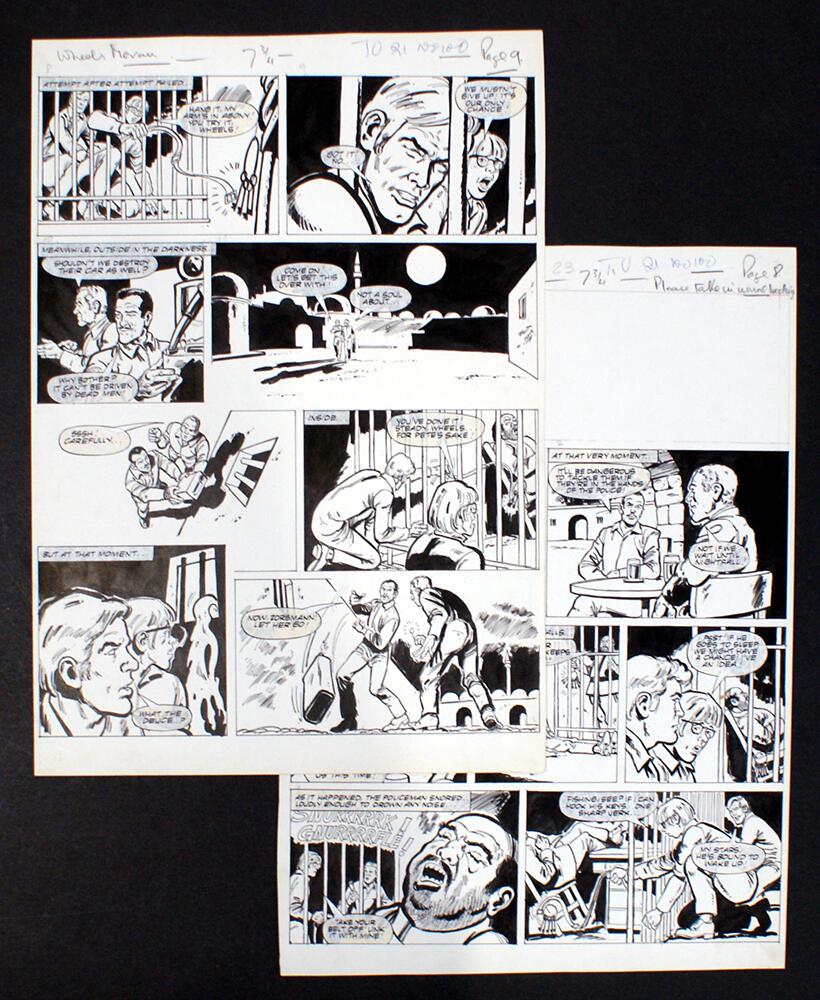 Wheels Moran: TWO Pages from TV21 #100 art by Edmond F. Ripoll Wheels Moran: TWO Pages from TV21 #100 art by Edmond F. Ripoll