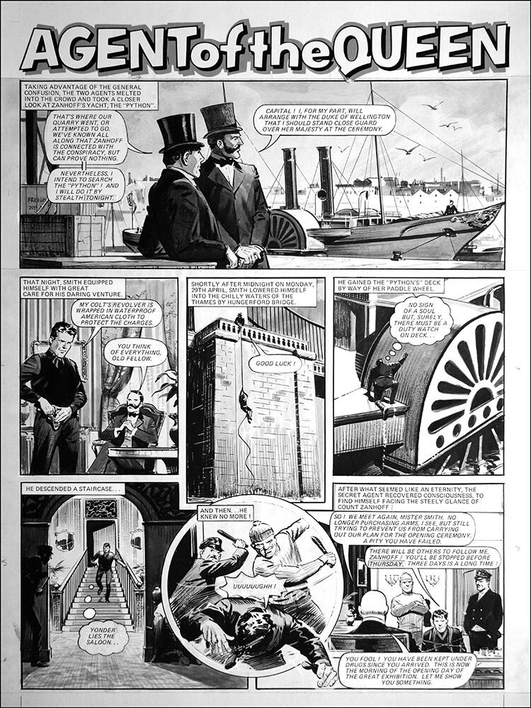 Agent of the Queen - Steam Yacht (TWO pages) art by Bill Lacey Agent of the Queen - Steam Yacht (TWO pages) art by Bill Lacey