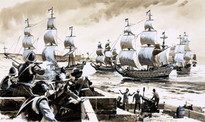 When England was Shamed at Sea 1 art by Bill Lacey When England was Shamed at Sea 1 art by Bill Lacey