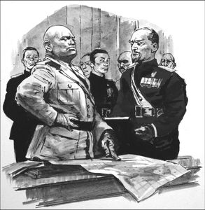 Mussolini Giving Orders art by Ralph Bruce Mussolini Giving Orders art by Ralph Bruce