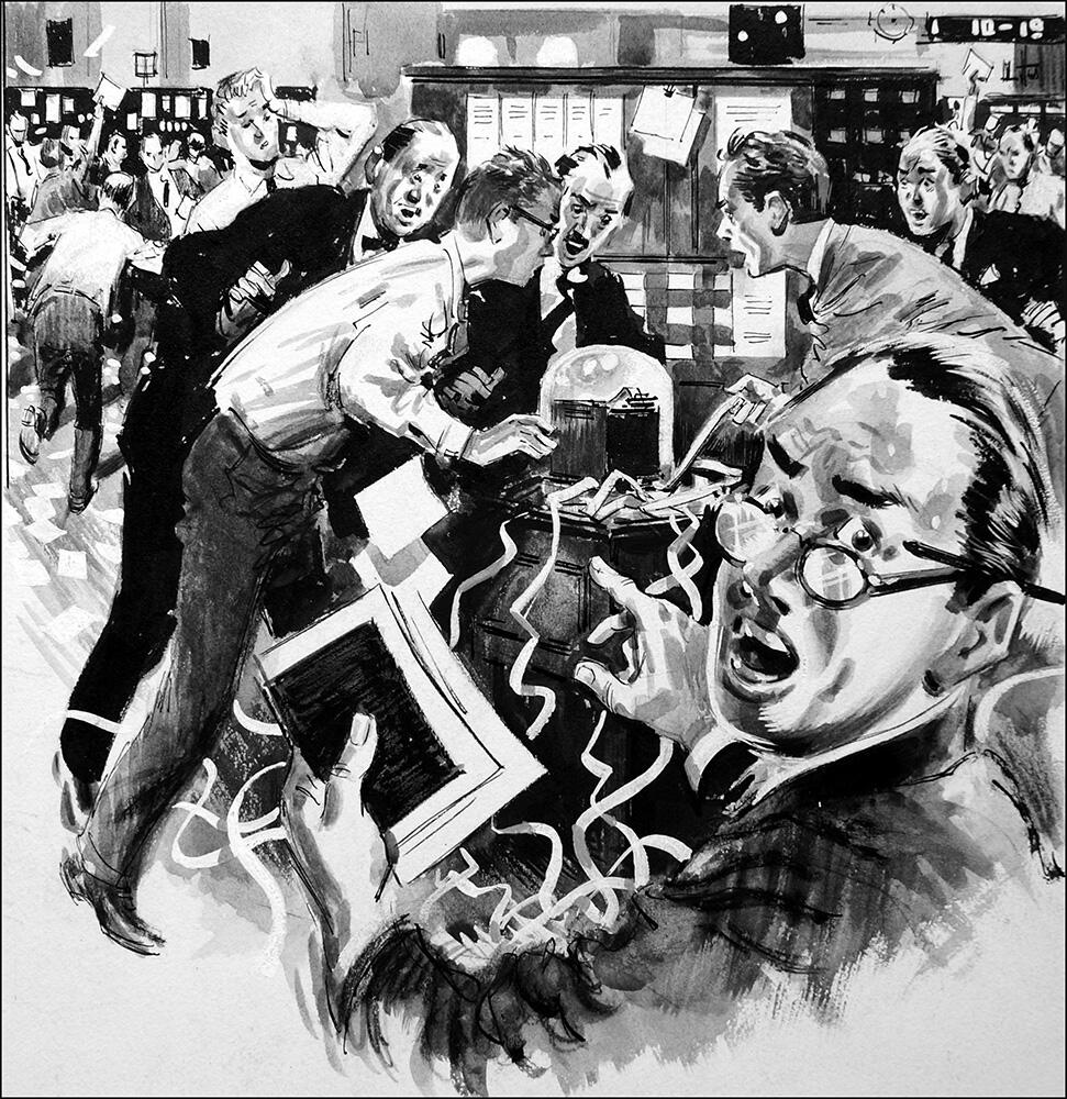 Wall Street Crash art by Colin Merrett Wall Street Crash art by Colin Merrett