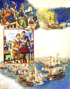 The Spanish Armada art by Eric Parker The Spanish Armada art by Eric Parker