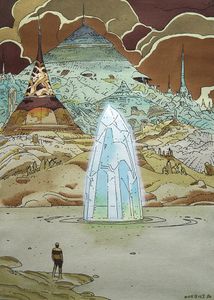 The Crystal Lake art by Moebius (Jean Giraud) The Crystal Lake art by Moebius (Jean Giraud)