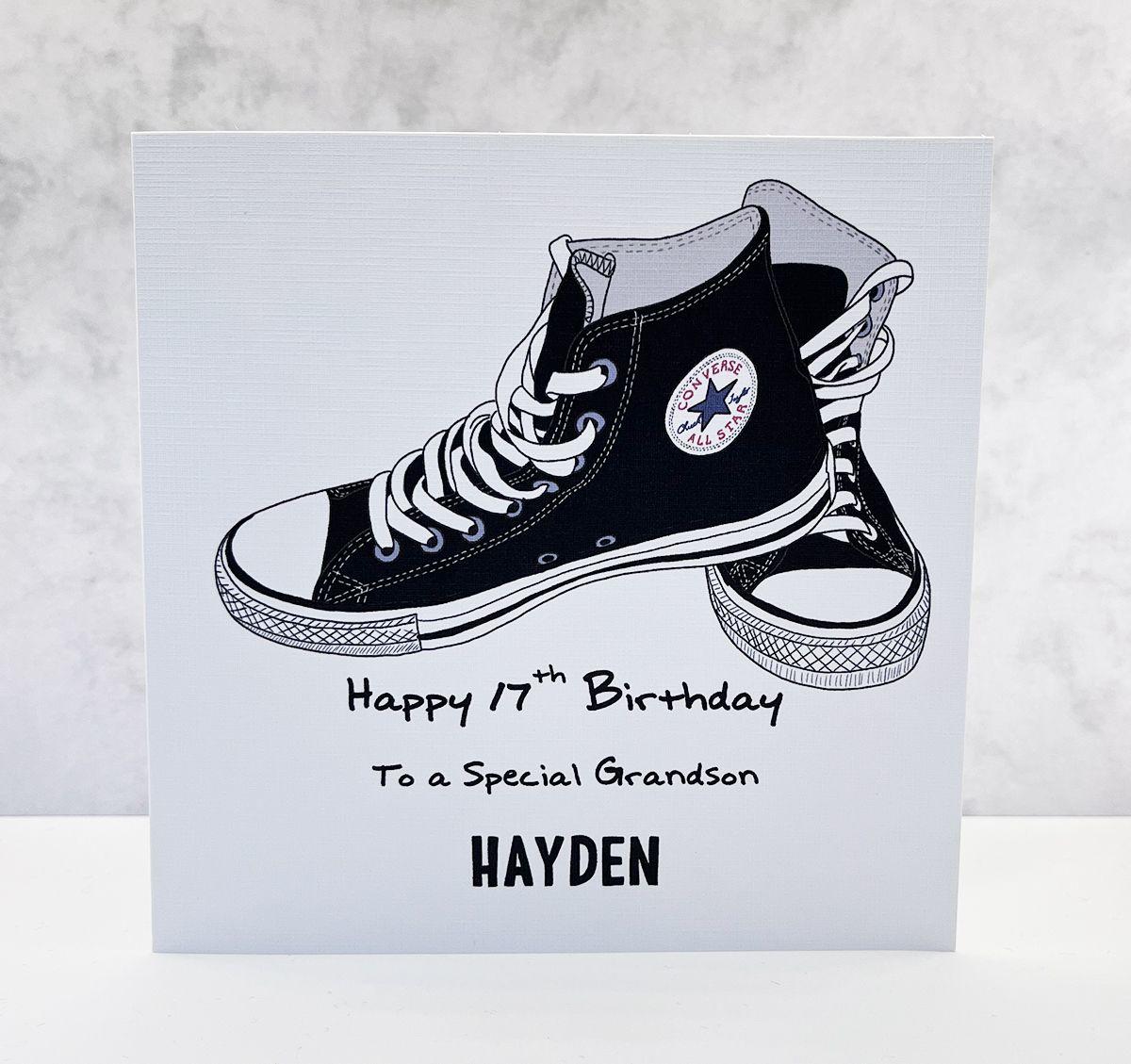 Personalised Birthday Card - Converse High Tops