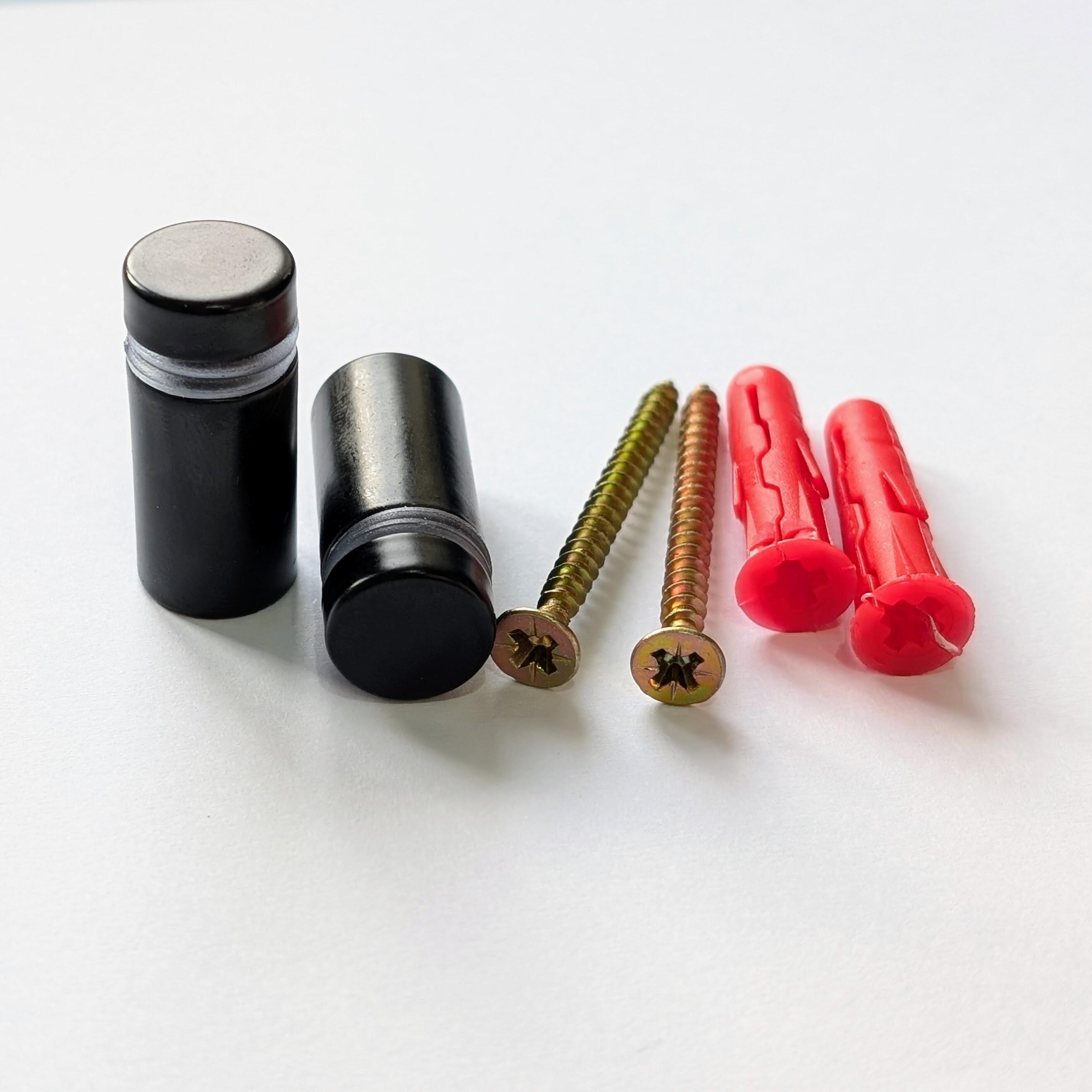 Black standoff fixings