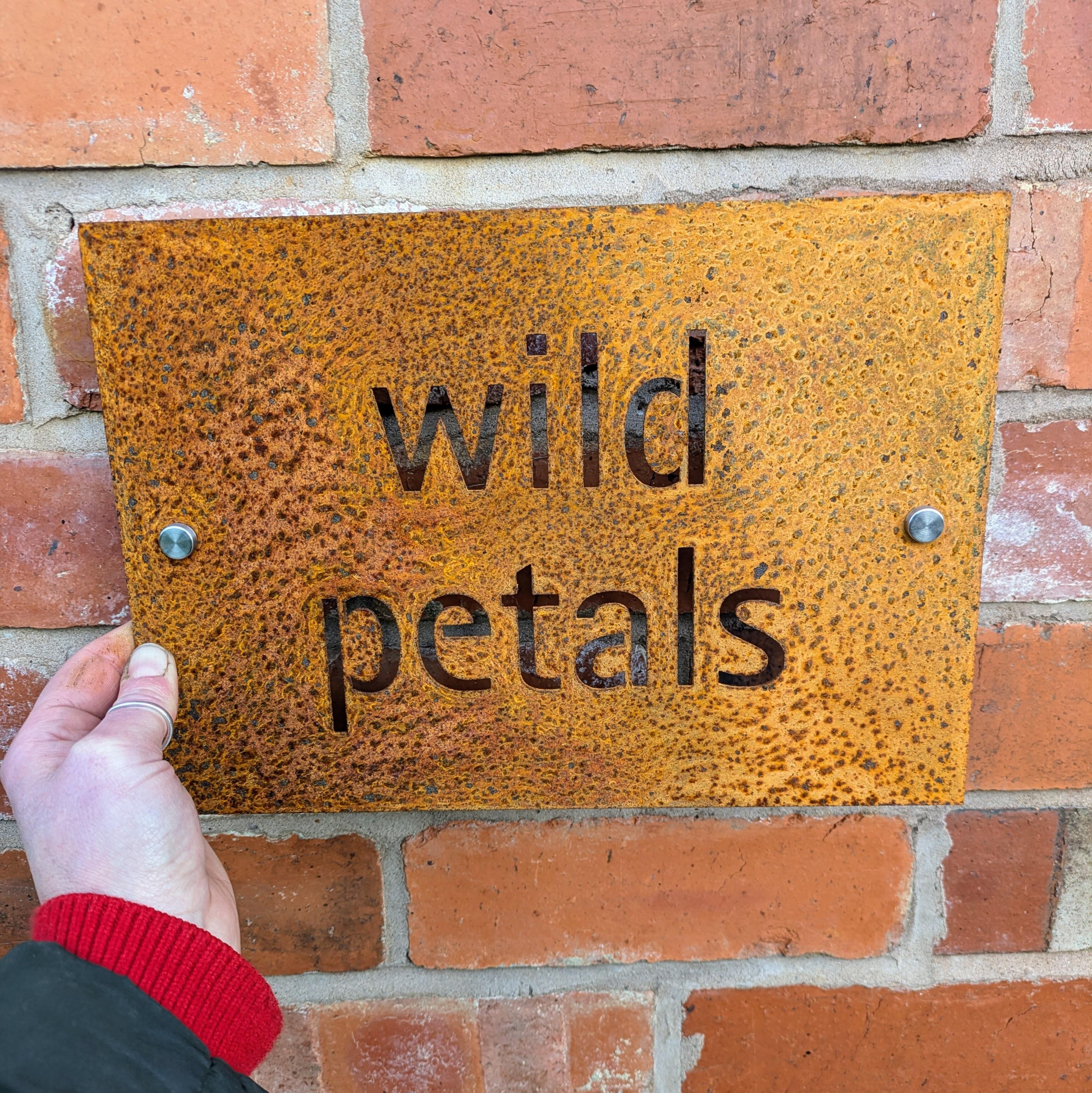Modern business name sign