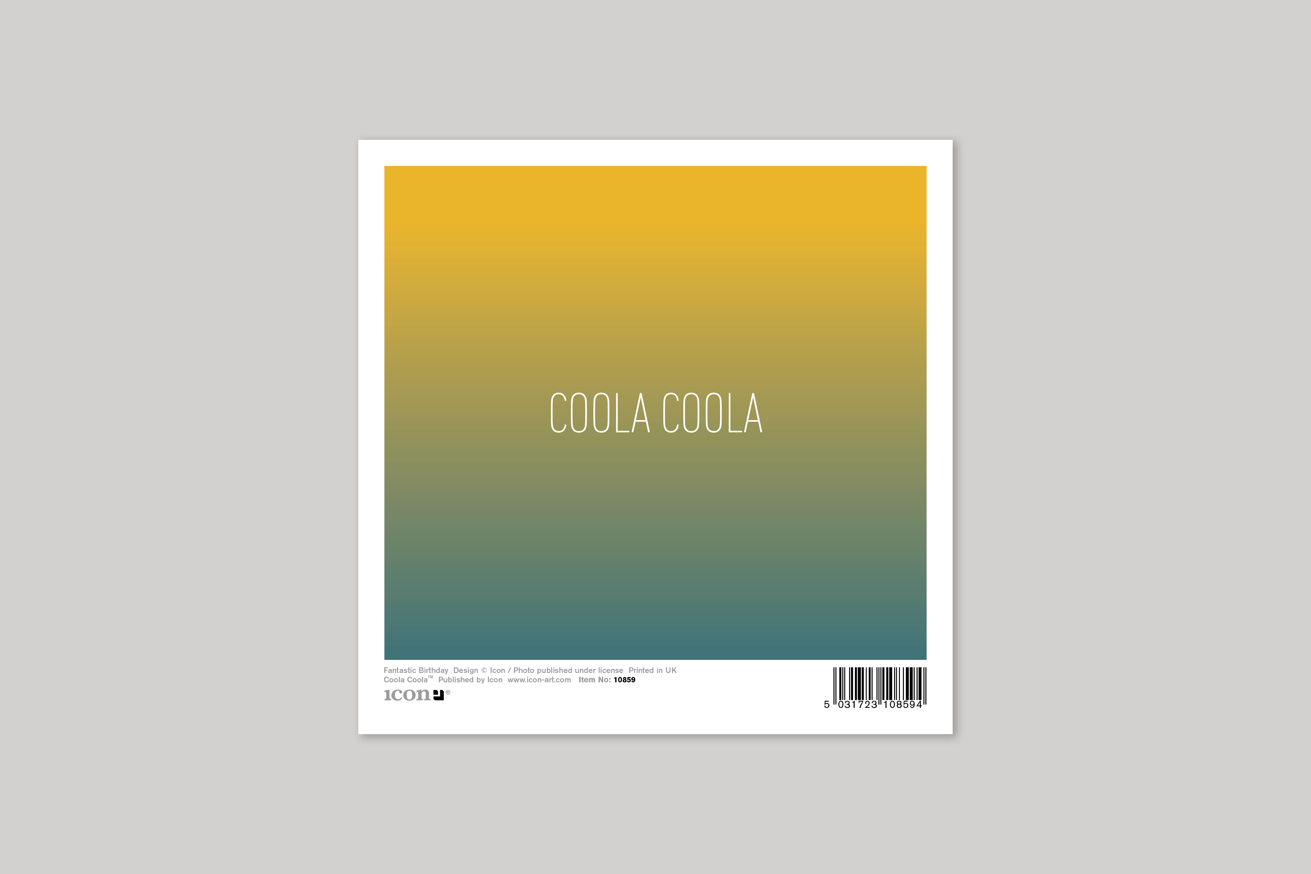 Have a Fantastic Birthday is from Coola Coola an uber-cool range of animal cards published by Icon, back page.