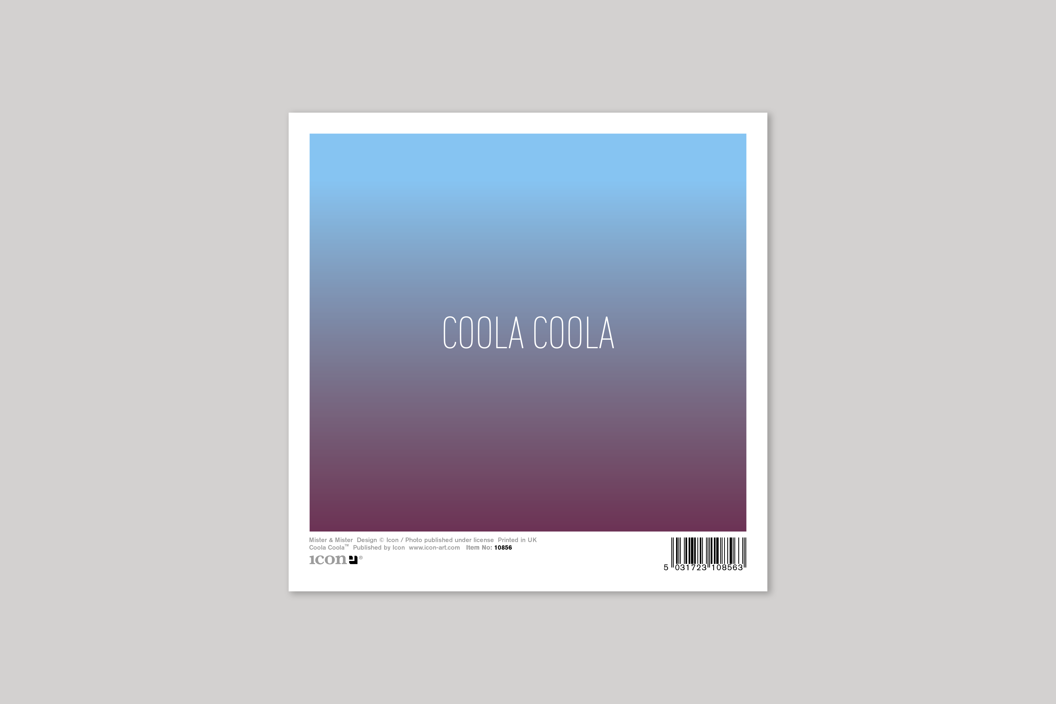 Mister & Mister is from Coola Coola an uber-cool range of animal cards published by Icon, back page.