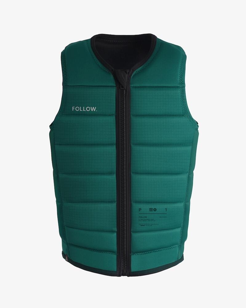 Follow 2026 Project One Traction Men's Wakeboard Impact Vest Emerald