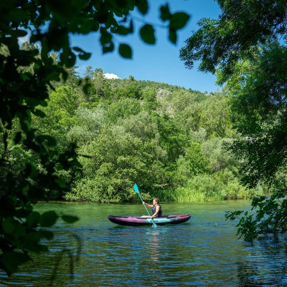 Jobe Croft Inflatable Kayak Package Purple Action 3