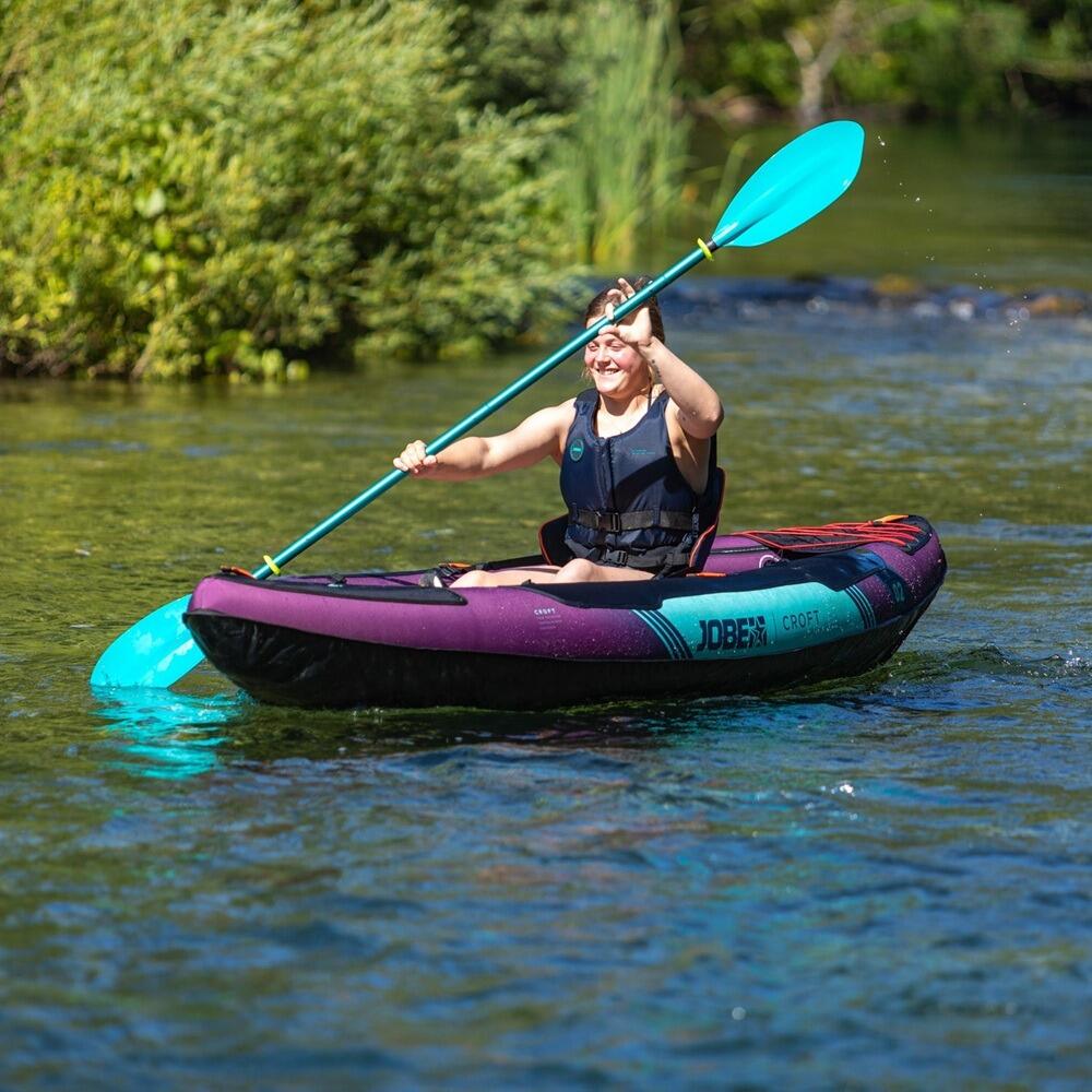 Jobe Croft Inflatable Kayak Package Purple Action 2