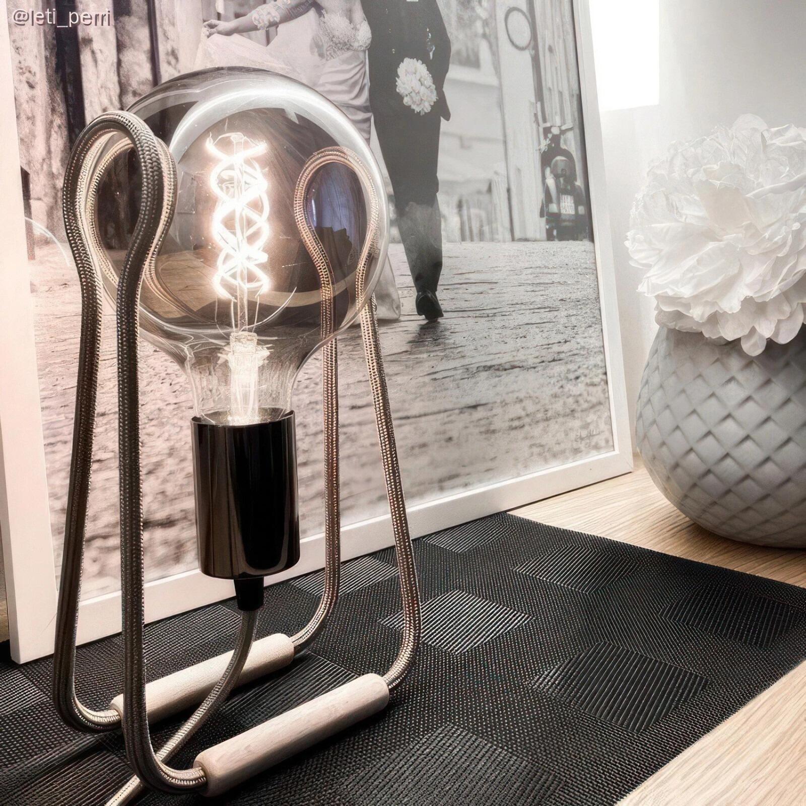 S02 LED Smokey Spiral Filament Dimmable Globe Bulb, G125 5W 120LM E27 1800K