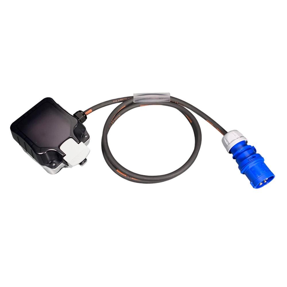 PCE 16A 3-Pin Blue Industrial Plug IP44 Splashproof Option