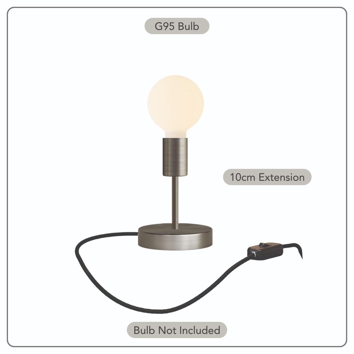Metallo Titanium - the perfect table lamp for those seeking a light source with a sophisticated and distinctive character | powershackshop.co.uk