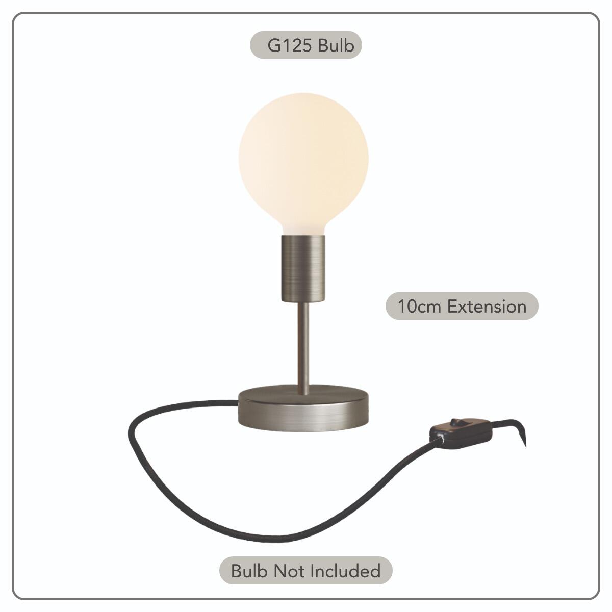 Metallo Titanium - the perfect table lamp for those seeking a light source with a sophisticated and distinctive character | powershackshop.co.uk