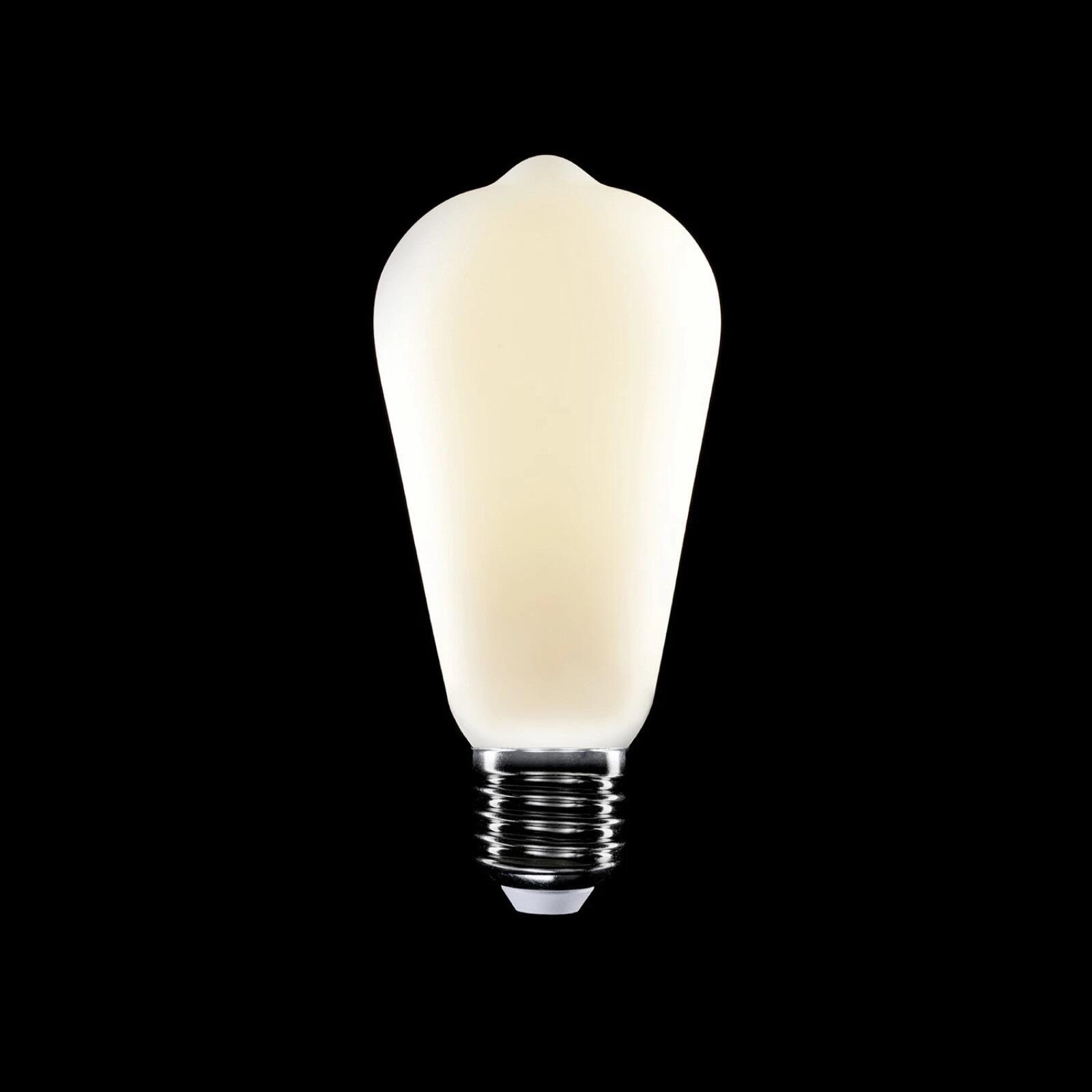 P02 LED Porcelain Effect Bulb, ST64 7W CRI 95 640LM E27 2700K