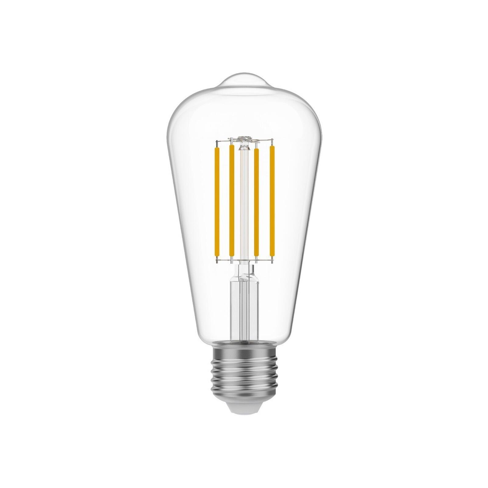 T02 LED Transparent Dimmable ST64 Bulb, 7W 806LM E27 2700K