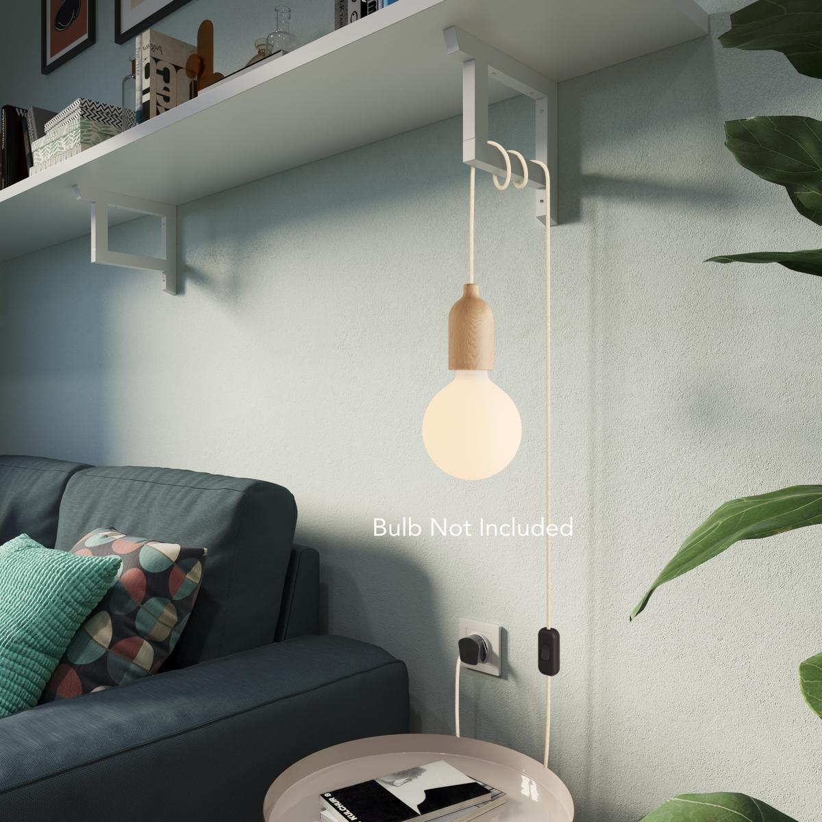Tentorium Lux - Plug In Interior Light With Wall Peg | powershackshop.co.uk