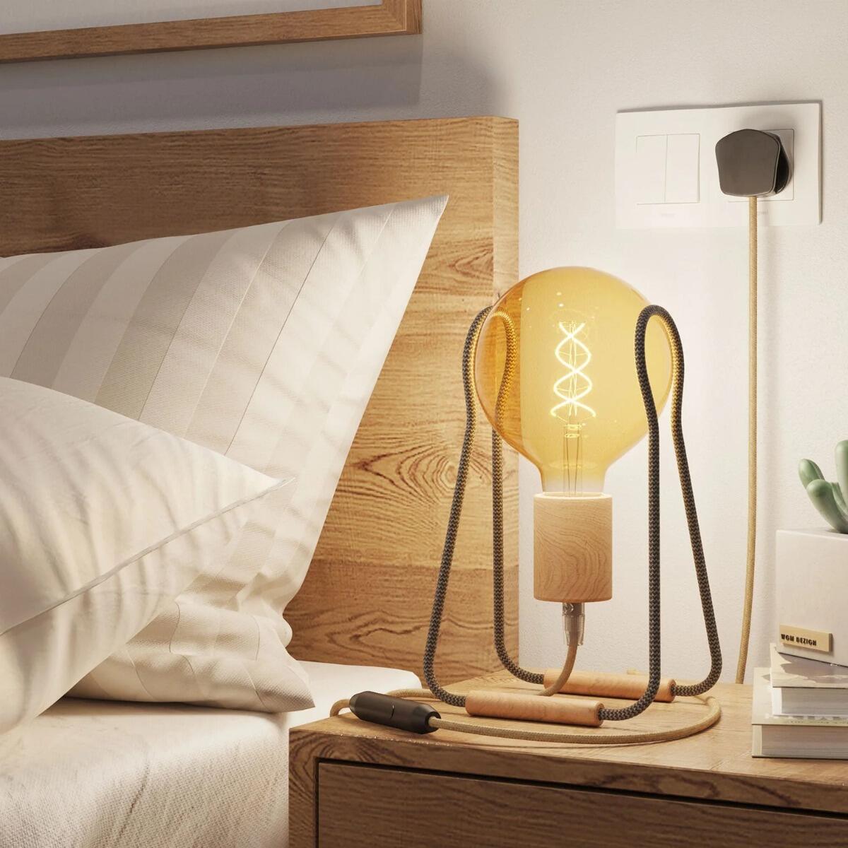 Taché Grigio - Natural Wood Line. Practical and Creative Designer Lighting | powershackshop.co.uk