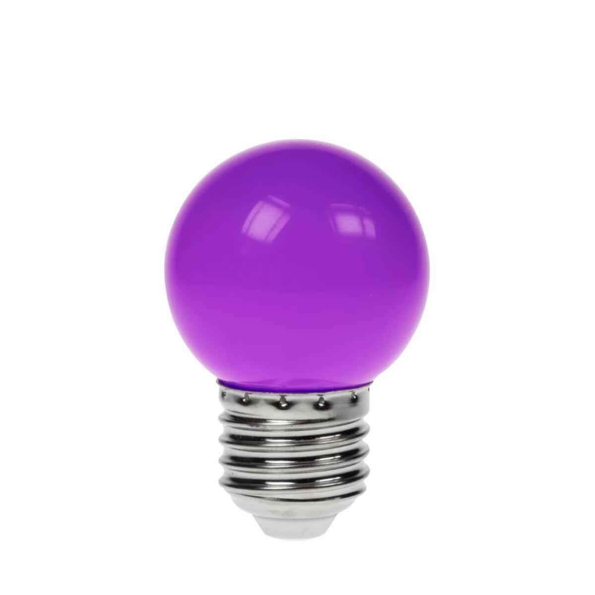 1.5W ES (E27) Purple Golf Ball LED Lamp, 100LM | festoon and decorative lighting | powershackshop.co.uk